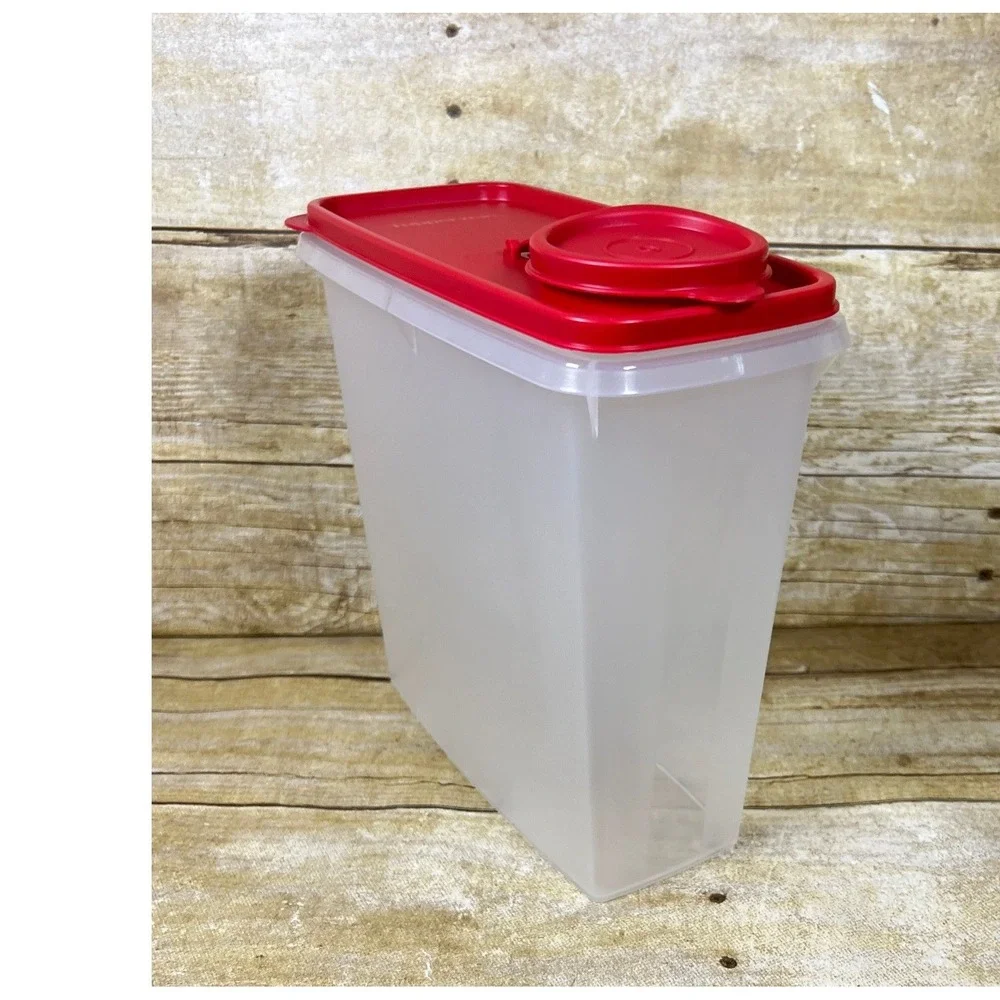Tupperware Cereal Storer Large Red New Airtight Food Storage Container 13 Cup
